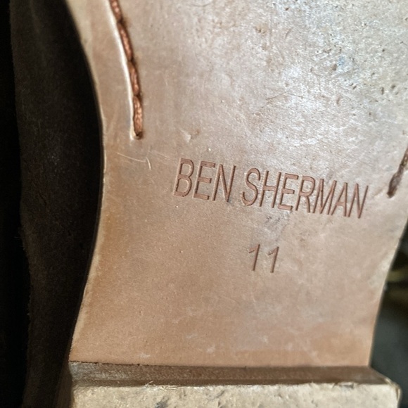 BEN SHERMAN SUEDE slip on MENS BOOTS brown size 11 - Picture 7 of 7